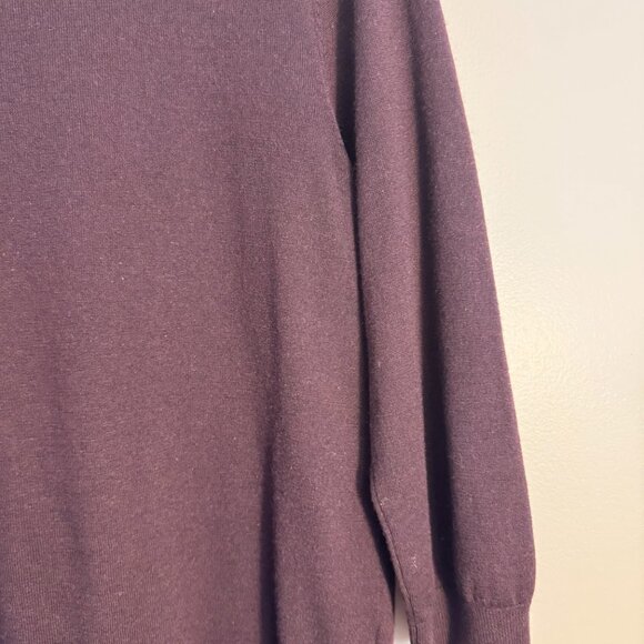 Ann Taylor Wool/Silk/Cashmere Blend Purple Sweater Cartigan - L - Picture 4 of 5
